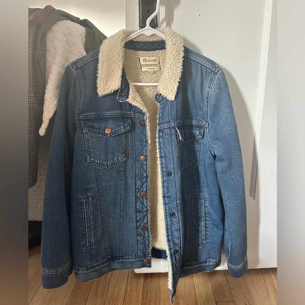 Madewell Oversized Sherpa Denim Jacket
